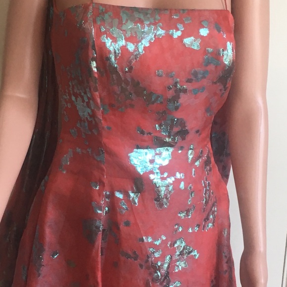 🌹PRISTINE VINTAGE SPANISH SILK DRESS EMBOSSMENTS - Picture 6 of 7